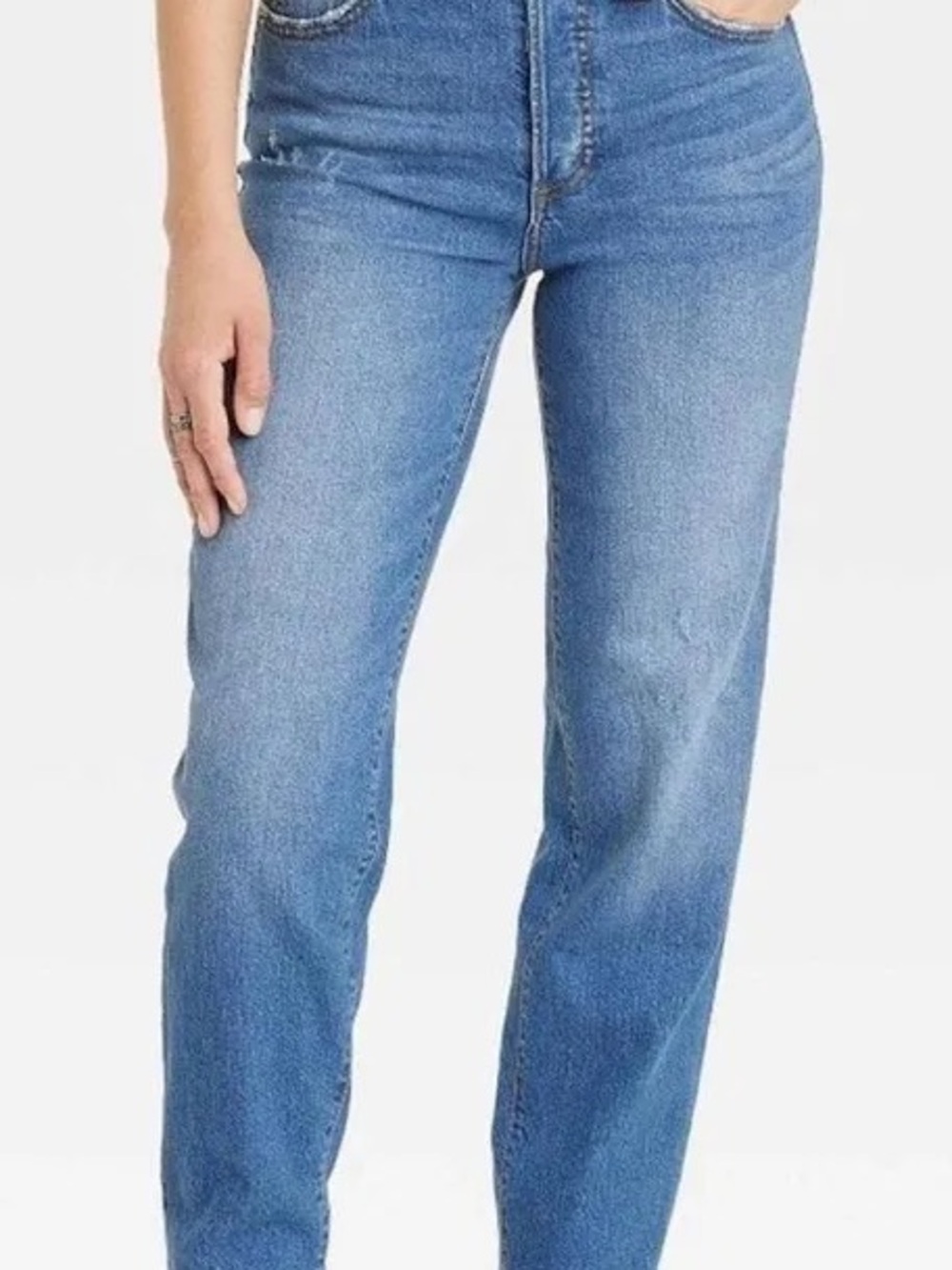 Universal Thread High-Rise Straight Jeans in Light Blue